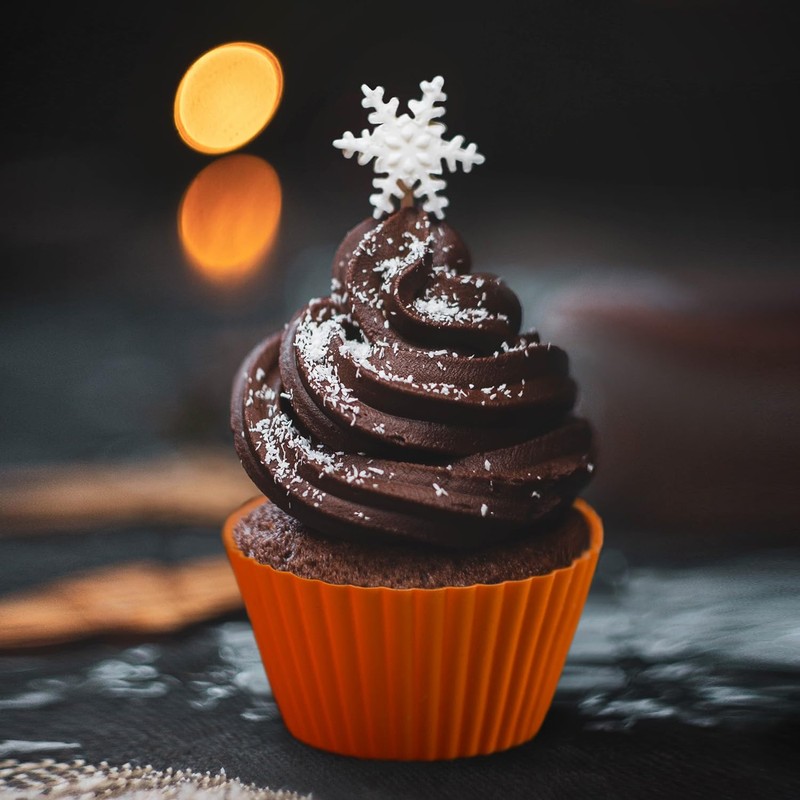 PRECORN Cupcake-Formen Muffinformen 24er-Set: Vielfarbige, Wiederverwendbare Silikon-Muffinförmchen Cupcake Förmchen Muffin-Back-Form