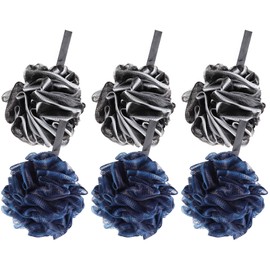 6Pack Loofah Sponge, Qewro Loofa Exfoliating Back Bath Sponge Shower Scrubber for Body, Luffa for Men Kids Women, Shower Puff Bath Pouf for use in Shower, Lufa or Loufas Flowers