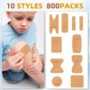 Assorted Bandage Variety Pack - 800 Pcs, Waterproof & Breathable
