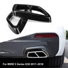 Tailpipe Cover, 2-Piece Car Stainless Steel Black Exhaust Tailpipe End