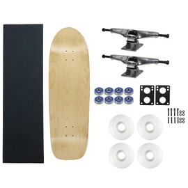 Moose Old School 80's Skateboard Complete 33" Natural with Hollow 7.0 Silver/Silver Trucks, 58mm White Wheels