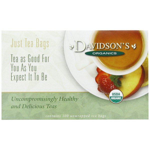 Davidson's Organics, Jasmine Flower, 100-count Unwrapped Tea Bags