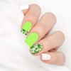 St Patrick's Day Falling Clovers Pattern Clear Water-Slide Nail Designs