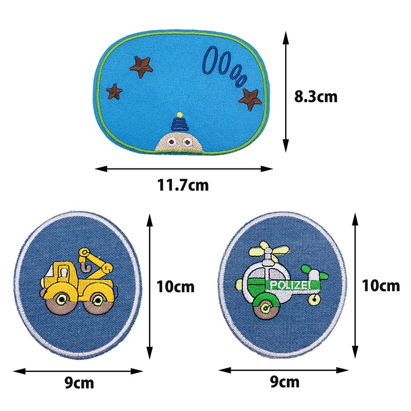 EUSTACE Patches, Space Applique Iron on Star Ball Patch, Denim