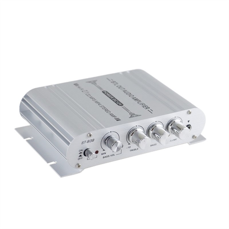 Digital Hi-Fi Power Amplifier 2.1CH Subwoofer Stereo Audio Player Car