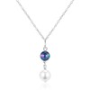 GW Pearl Necklace Women's 925 Silver Chain with Pearl Jewellery