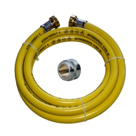 Heating Filling Hose Filling Hose Set for Heating 2.5 m, 5 m, 10 m with Connector for Washbasin Mixer M24 x 1 Male x 3/4 Inch External Thread (10 m)