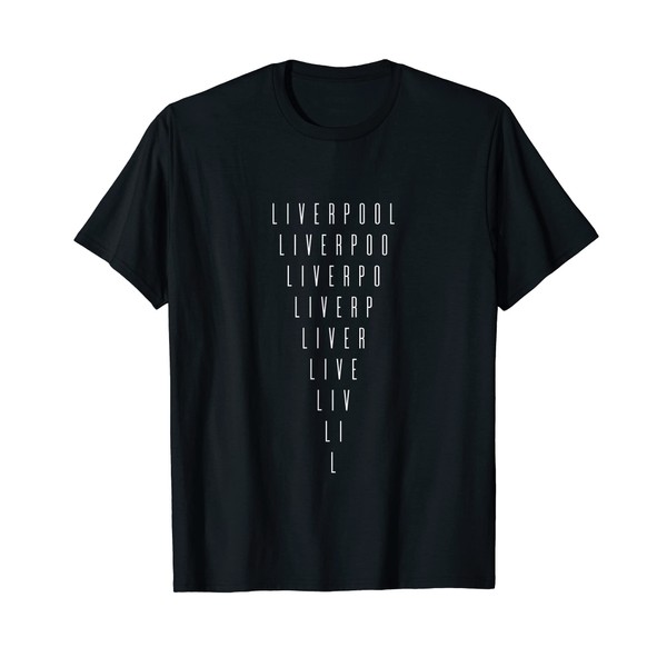 Liverpool Inverted Triangle Word Art - Britain Souvenir T-Shirt