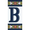 Spanish Floral Letter Frame Ceramic Tile Letter B