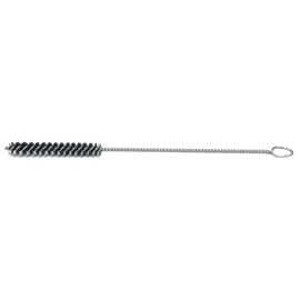 Weiler 44110 6-1/4" Length, 1/4" Diameter, 3/32" Stem Diameter, Straight Black Nylon Fill, Power And Hand Nylon Tube Brush With Loop Handle
