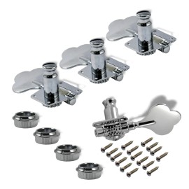 Bitterroot Tuning Machine 4 String Bass Open Frame RH Chrome Free Priority Ship 080401CH