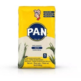 Corn Meal White Corn Meal – Pre-cooked Gluten Free and Kosher Flour for Arepas (5 lb/Pack
