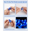 Amagic 1000 Pieces Blue Artificial Rose Petals with 12 Blue