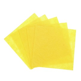 Rebower Soft Felt Sheets Acrylic Fabric Soft Felt Craft Sheets [for DIY Creative Crafts Projects and Decoration] - 4 Inch x 4 Inch/Light Yellow / 42PCS