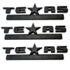 3PC 3D Texas Edition Emblem All Black Universal Decal for