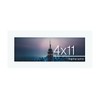 Frame Amo 4x11 White Modern Picture Frame, 1 inch Border,
