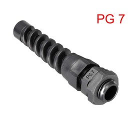 TA-VIGOR 12Pcs PG7 Cable Gland 3mm-6.5mm Wire Hole Waterproof Nylon Connector Joint Adjustable Locknut with Strain Relief Black