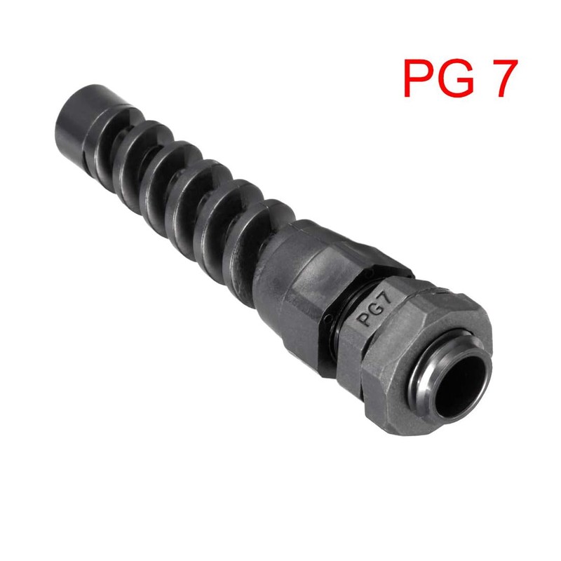 TA-VIGOR 12Pcs PG7 Cable Gland 3mm-6.5mm Wire Hole Waterproof Nylon