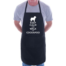 Print4U Keep Calm Walk The Cockapoo Dog Lover BBQ Cooking Novelty Apron Black