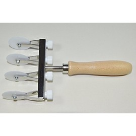 Tagliapasta.com Adjustable Dough Cutter with 4 Smooth Pom blades 990230