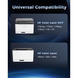 117A Toner Set Compatible with HP W2070A Toner with Chip for HP Color Laser MFP 179fwg 178nwg 150nw 179fnw 150a 178nw (Black Pack of 2)