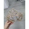 CASDRE Crystal Queen Headband Gold Rhinestone Bridal Wedding Headpiece for