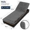 Brandsseller Protective Cover for Garden Lounger, Beach Lounger Cushion, Terry