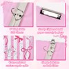 1 Inch 3 Ring Binder with Clipboard, Cute Binder Pink