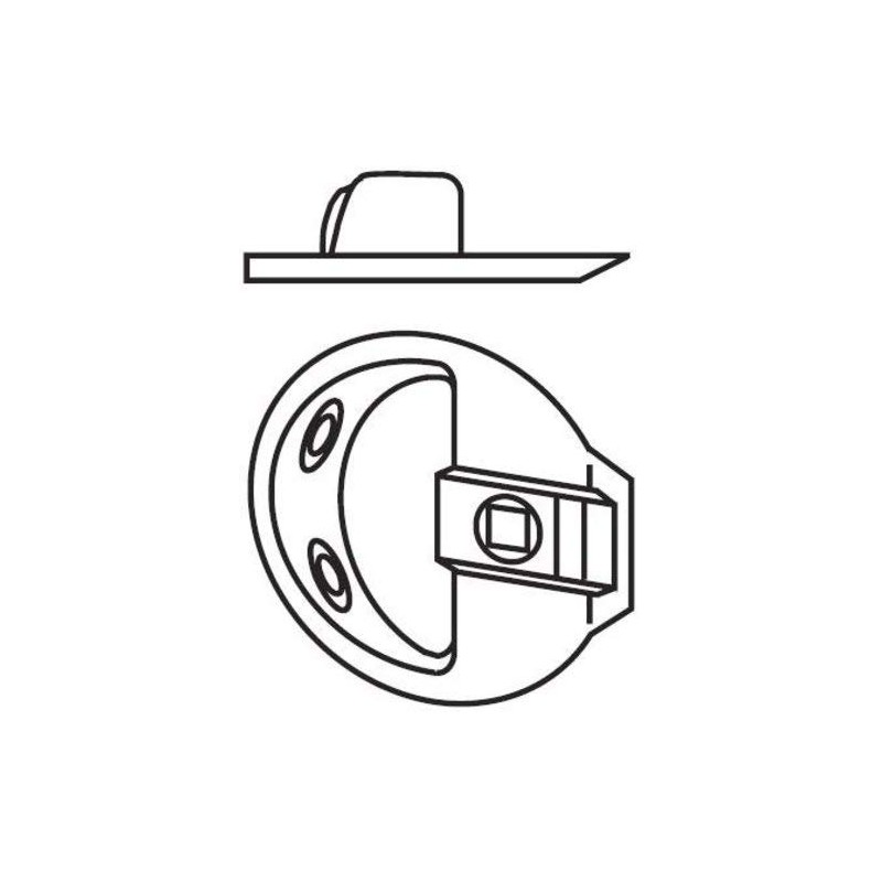 Schlage 10-058 1 3/4" Diameter Circular Replacement Strike Plate with