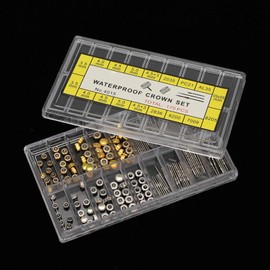 1Box Watch Stem Extender and Crowns, Accessory Repair Tool Set for Accessories, High-Hardness Watches Extension Rods, Watch Crowns for Watch Manufacturers/Watch Repair Workers