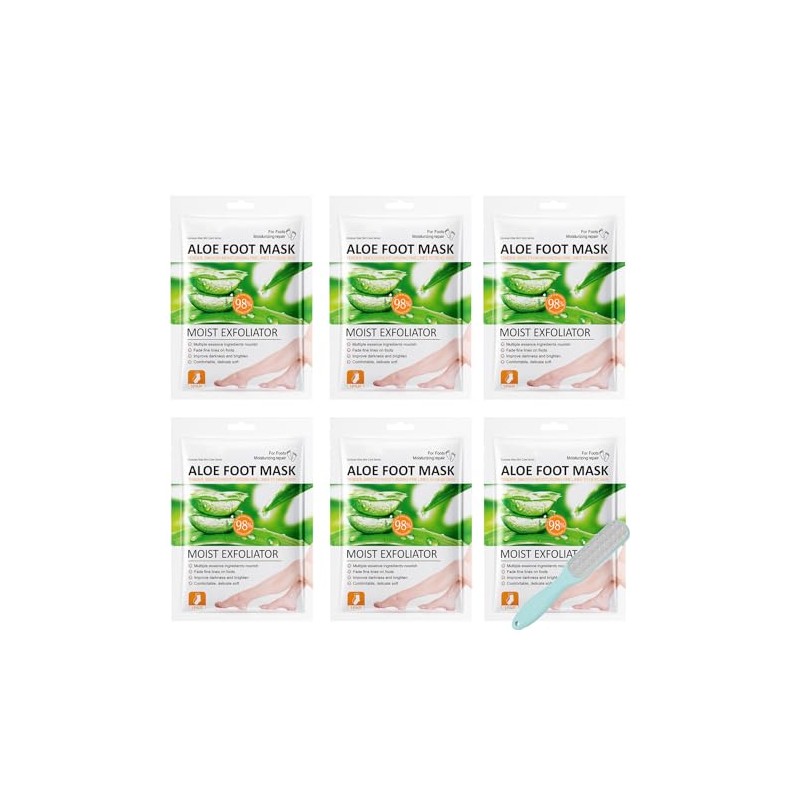 Virellay 6 Pcs Aloe Vera Foot Mask