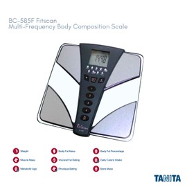 TANITA BC-585F FitScan - Japan Technology Multi-Frequency Body Composition Monitor - Smart Digital InBody Scale with Fat, Muscle Mass, BMI, Caloric Intake, Metabolism, and Visceral Fat Tracker