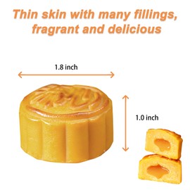 KWOLYKIM 6 Pack Lime Cheese Lava Mooncake, 2025 Mid-Autumn Festival Moon Cakes Asian Pastry Gifts 青檸芝士流心月餅一盒六個(10.59oz/300g) (Lime Cheese Flavor)