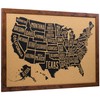 Craig Frames Wayfarer Cork Board, Typographic United States Push Pin