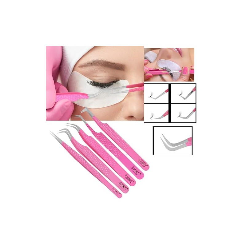 HADIZ Fabir Tip Eyelash Extension tweezers Lash Tweezer Japanese Steel