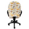 Ambesonne Dog Office Chair Slipcover, Cartoon Style Interpretation of Doggies