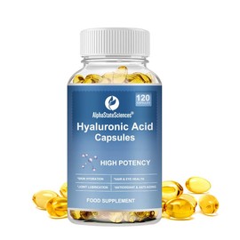 AlphaStateSciences RevitalizeXtra Hyaluronic Acid - 120 SoftGel Capsules, Hyaluronic Acid 250mg, Vitamin C 25mg, Bioton 5000mcg - 2 Month Supply for Radiant Skin, Hair, and Joint Health