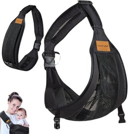 Toddler Carrier for Infants, Baby Carrier Portable, Toddler Hip Carrier, Baby Carrier on One Shoulder, Baby Carrier Sided, Baby Carry Strap, Babies from 0 to 36 Months, Toddlers up to 20 kg (Black)