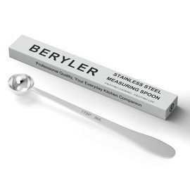 BERYLER 1PCS 1 Teaspoon(1tsp, 1/3tbsp, 5 ml) Single Measuring Spoon, Extra-long Handle Individual Measure Scoop, Stainless Steel Spoons Only