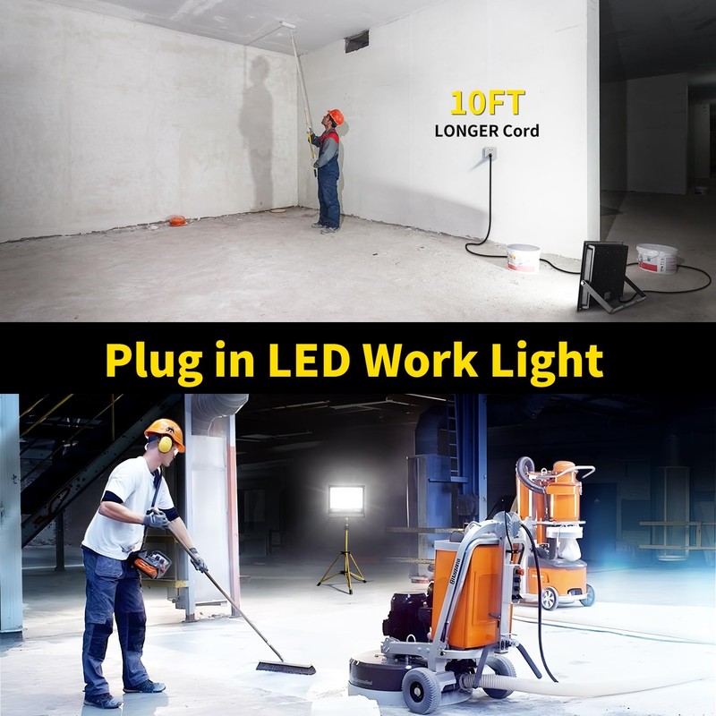300W LED Flood Light Outdoor, 36000LM Brighter Work Light with