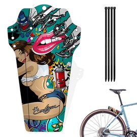 ENLEE 1PC MTB Mud Guard - Flexible Lightweight Mountain Bike Fender, Waterproof Heat-Resistant Bicycle Fenders, Colorful Universal Front Rear 26", 27.5", 29" Fat Bike Tires Plus Size