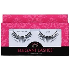 Elegant Lashes D125 (Volumizing and Lengthening Rhinestone False Eyelashes)