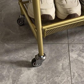 Pack of 4 Swivel Castors for Furniture Swivel Furniture Castors Small Heavy Duty Castors with Brake for Furniture Table Trolley Industrial Plants (Silver, 50 mm)