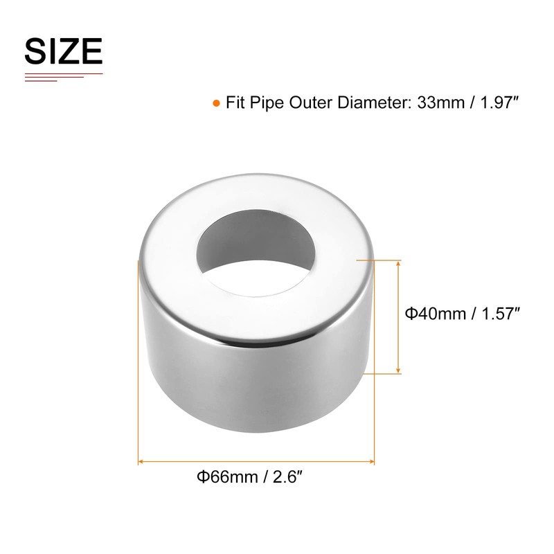 DTGN 66x40mm(DxT) Round Escutcheon Plate - Good for Bathroom Kitchen