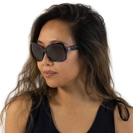 VITENZI Full Reader Sunglasses for Women, Oversized Reading Sunglasses with Built In Full Readers, Ferrara in Red 2.50