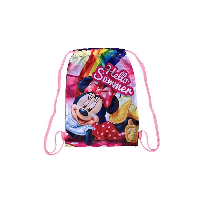 cartoon Kids Drawstring Bag Front Pocket School Backpack Gym Leisure,
