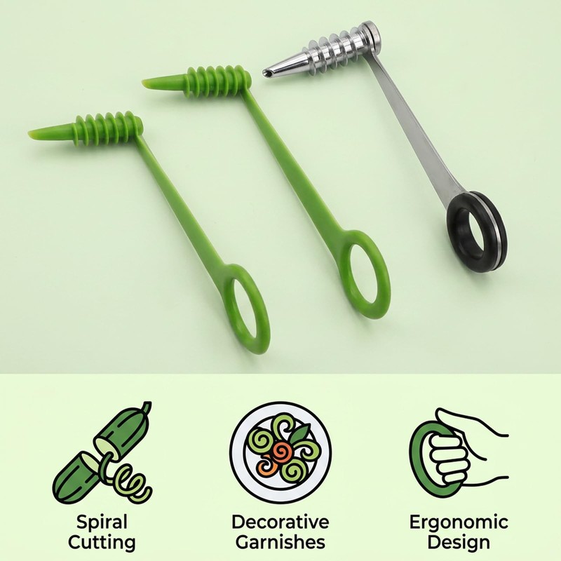 3 PCS Spiralizer for Vegetables, Vegetable Spiralizer, Spiralizer Set for
