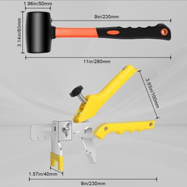 DGSL Tile Leveling System with Tile Plier - Tile Spacers Clips and Reusable Wedges - Tile Tools Set for Stone Installation (1/16 Inch * 1000 Clips)