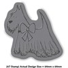 'Scottie Dog with Bow' Rubber Stamp - Unmounted Design for