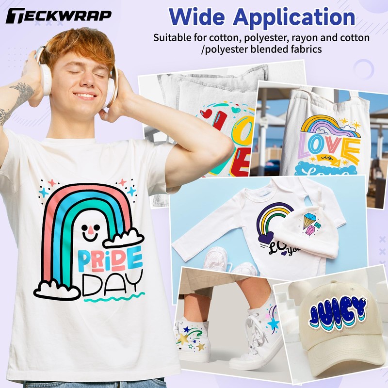 TECKWRAP HTV Vinyl Bundle 20 Sheets Heat Transfer Vinyl Bundle